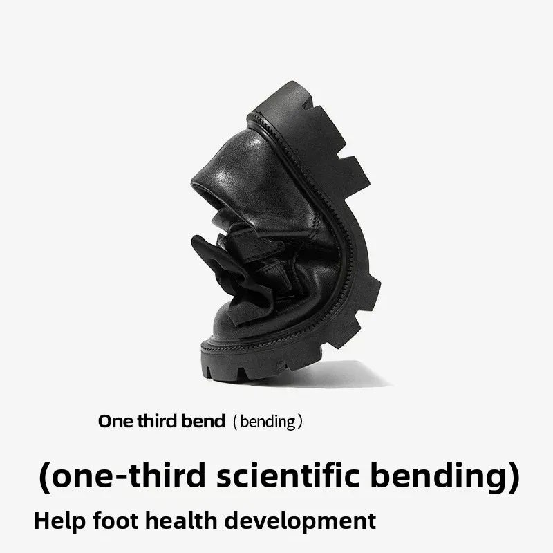 Girls Shoes Genuine Leather Children Princess Small Leather Shoes 2025 Spring and Autumn New Light Soft Sole British Style Black Single Shoes - Image 4