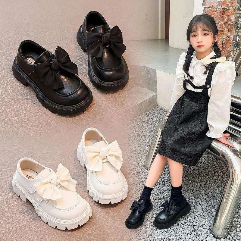 Girls Shoes Genuine Leather Children Princess Small Leather Shoes 2025 Spring and Autumn New Light Soft Sole British Style Black Single Shoes - Image 2