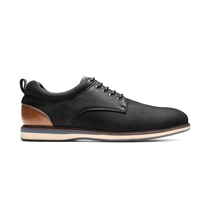 Bruno Marc Men's Casual Dress Shoes, Comfortable Sponge Lining, Removable Insole, Non-Slip TPR Outsole, Adjustable Lace-Up, Versatile for Office, Wedding, Everyday, Size 9,Black,LG19011M - Image 2