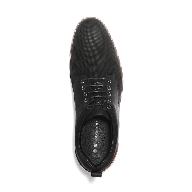 Bruno Marc Men's Casual Dress Shoes, Comfortable Sponge Lining, Removable Insole, Non-Slip TPR Outsole, Adjustable Lace-Up, Versatile for Office, Wedding, Everyday, Size 9,Black,LG19011M - Image 3