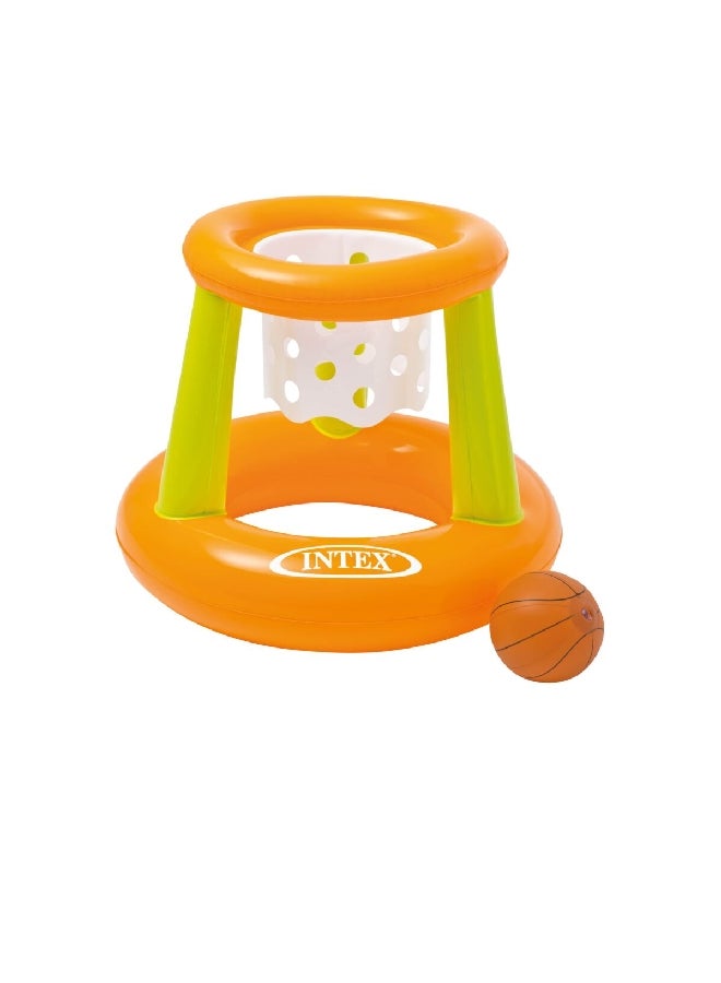 INTEX Inflatable High Quality PVC Swimming Floating Hoops Orange and Green 55 x 67 x 67 cm 58504 - Image 1