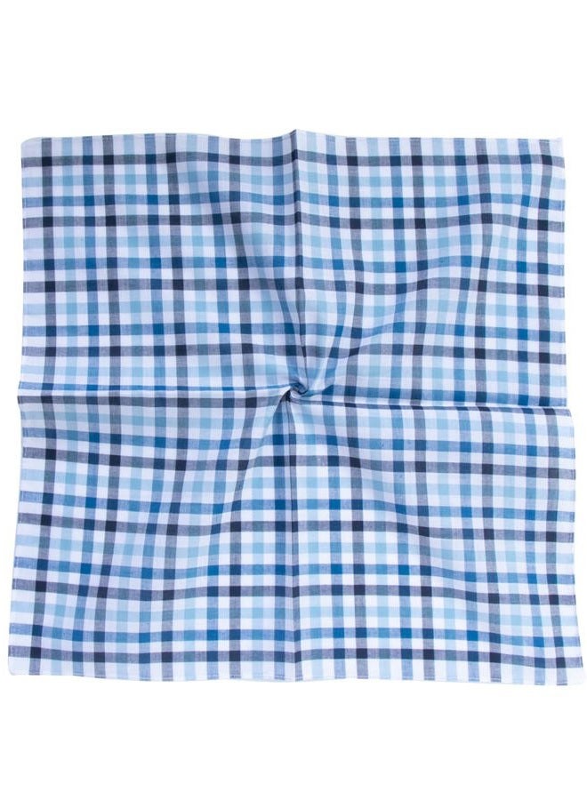 MileyMarla Assorted Pack of Mens White Color Border Cotton Handkerchiefs, White, 6 PCS - Image 4