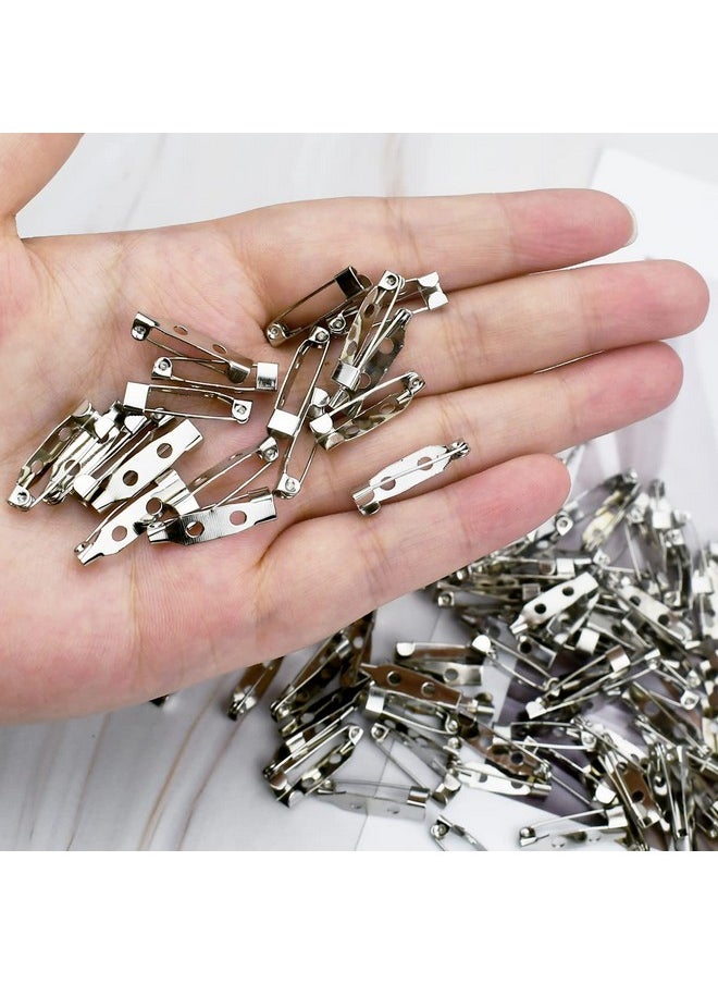 Tenalleys 100 Pcs Bar Pins Backs Safety Clasp Locking Pins Silver Brooch Clasp Pins Bar Jewelry Pins For Badges Diy Craft Sewing Baby Shower Wedding Name Tags (20Mm)  - Image 4