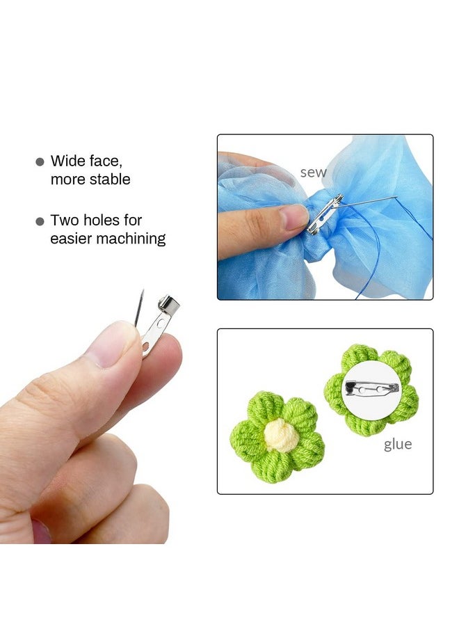 Tenalleys 100 Pcs Bar Pins Backs Safety Clasp Locking Pins Silver Brooch Clasp Pins Bar Jewelry Pins For Badges Diy Craft Sewing Baby Shower Wedding Name Tags (20Mm)  - Image 5