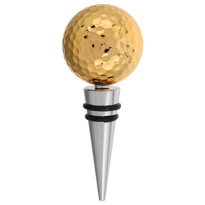 Metal Alloy Golf Ball Wine Stopper with Double Rings for Wine Bottle Fresh Preservation Home and Party - Image 2