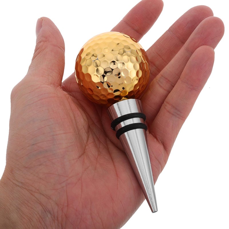 Metal Alloy Golf Ball Wine Stopper with Double Rings for Wine Bottle Fresh Preservation Home and Party - Image 5