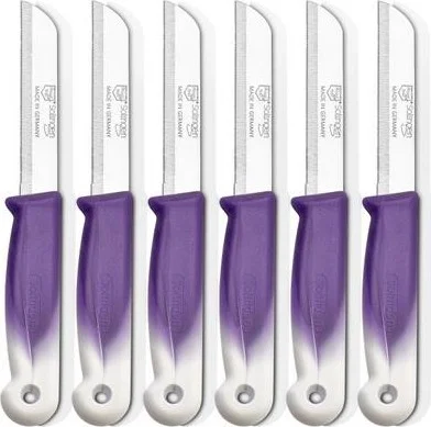 TA Tac Solingen 6 Pcs Fruit Knife Purple White