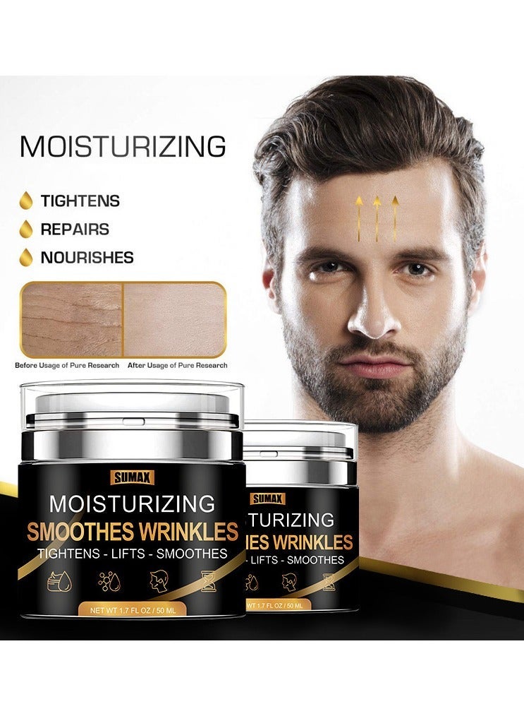SUMAX Men's Face Creamï¼Face Collagen Cream with Hyaluronic Acid Day and Night Nourishing and Moisturizing for Man 50ml - Image 2