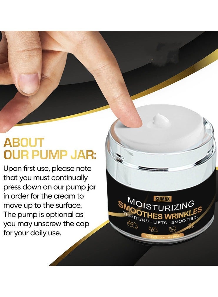 SUMAX Men's Face Creamï¼Face Collagen Cream with Hyaluronic Acid Day and Night Nourishing and Moisturizing for Man 50ml - Image 4