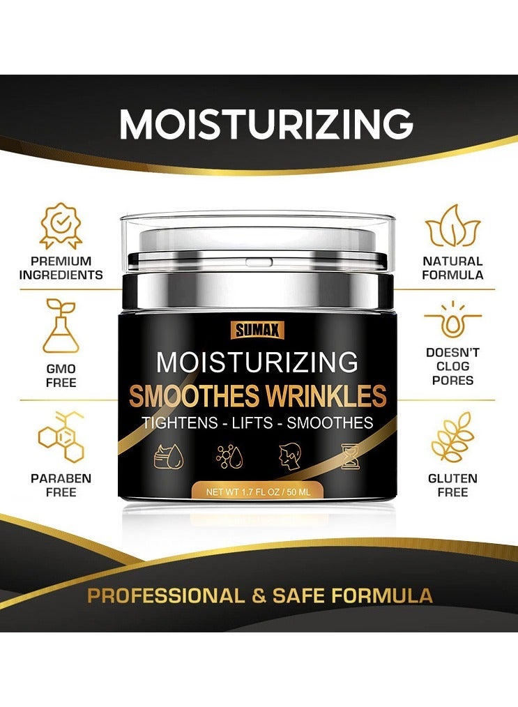 SUMAX Men's Face Creamï¼Face Collagen Cream with Hyaluronic Acid Day and Night Nourishing and Moisturizing for Man 50ml - Image 3