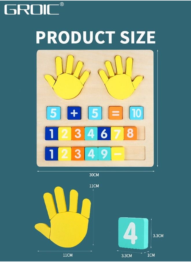 GROIC - Finger Numbers Counting Toy,Learning Counting Board,Math Toys for Toddler, Number Counting Toy for Kids,Counting Matching Activities Fine Motor Skills Toys - Image 1