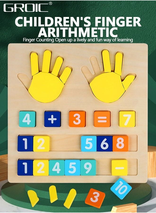 GROIC - Finger Numbers Counting Toy,Learning Counting Board,Math Toys for Toddler, Number Counting Toy for Kids,Counting Matching Activities Fine Motor Skills Toys - Image 1