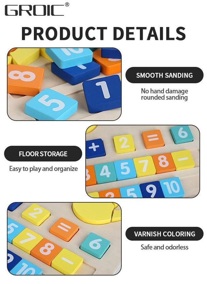GROIC - Finger Numbers Counting Toy,Learning Counting Board,Math Toys for Toddler, Number Counting Toy for Kids,Counting Matching Activities Fine Motor Skills Toys - Image 1