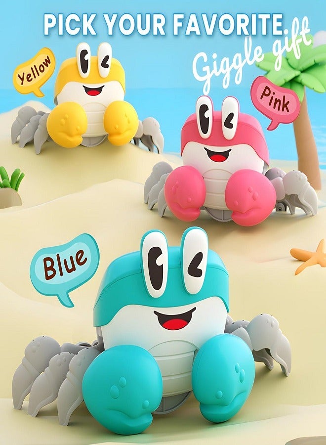 Crawling Crab For Baby Toy, Walking Moving Dancing Crab Infant Tummy Time Toys,Babies Crawl Learning, Boy Girl Toddler Gifts Sensory Interactive Music & Lighting Toy (Pink) - Image 4