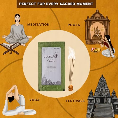 GOW DURBAR GowDurbar Zipper Agarbatti Thulasi Fragrance 150g (Pack of 2) | Organic Incense Sticks with Panchagavya | Coal-Dust-Free | for Pooja, Yoga & Meditation - Image 5