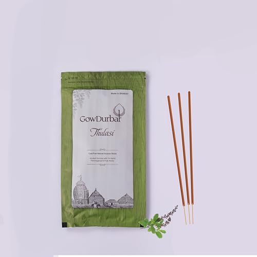 GOW DURBAR GowDurbar Zipper Agarbatti Thulasi Fragrance 150g (Pack of 2) | Organic Incense Sticks with Panchagavya | Coal-Dust-Free | for Pooja, Yoga & Meditation - Image 1