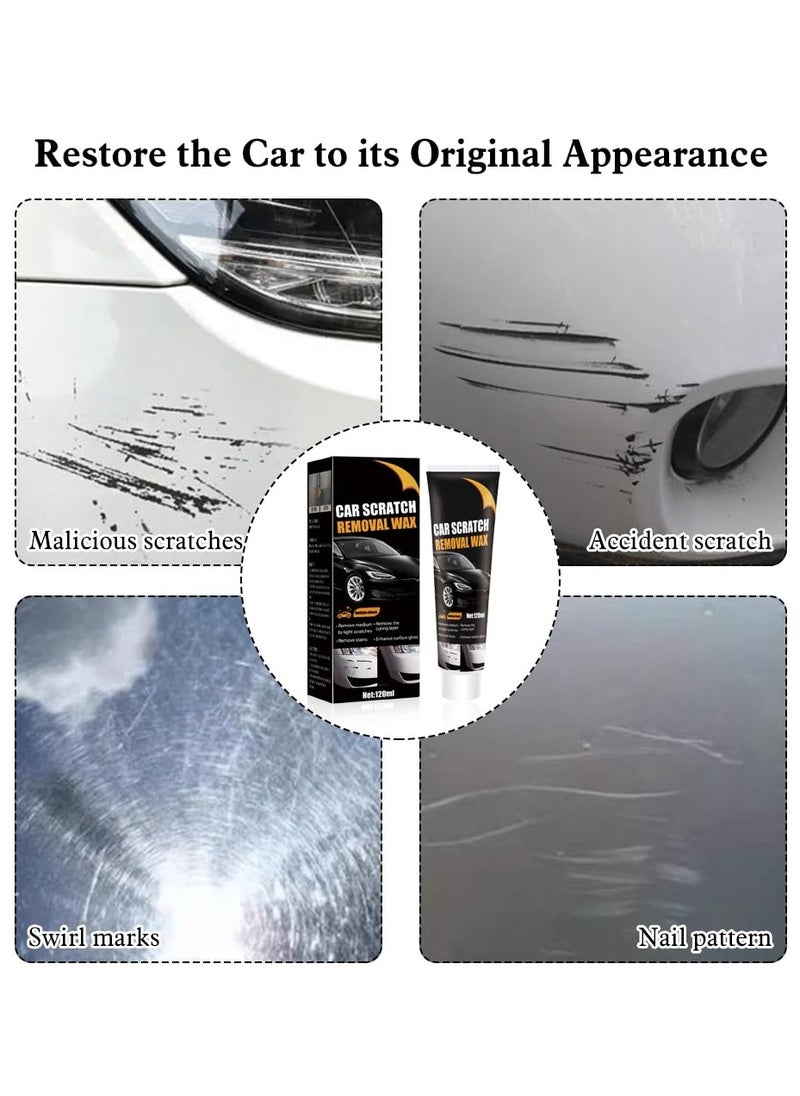 DubaiGallery Scratch Repair Wax for Car, 2024 New Car Scratch Repair Paste Polishing Wax, Professional Car Scratch Remover Kit with Wipe & Sponge for Car Vehicles Deep Scratches  - Image 2