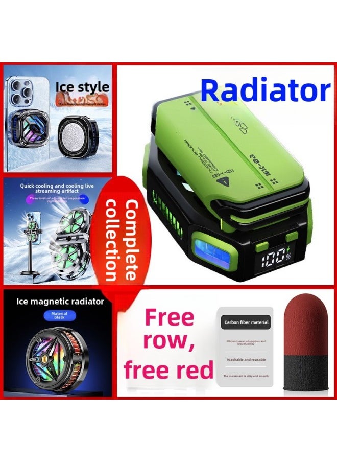 Generic - Mobile Phone Radiator Profile Semiconductor Magnetic Radiator Back Clip Magnetic Icing Radiator Mobile Phone Noise Is Small-Product Color:X103a With Digital Display - Image 1