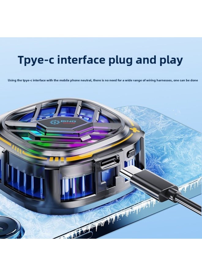Generic - Mobile Phone Radiator Profile Semiconductor Magnetic Radiator Back Clip Magnetic Icing Radiator Mobile Phone Noise Is Small-Product Color:X103a With Digital Display - Image 1