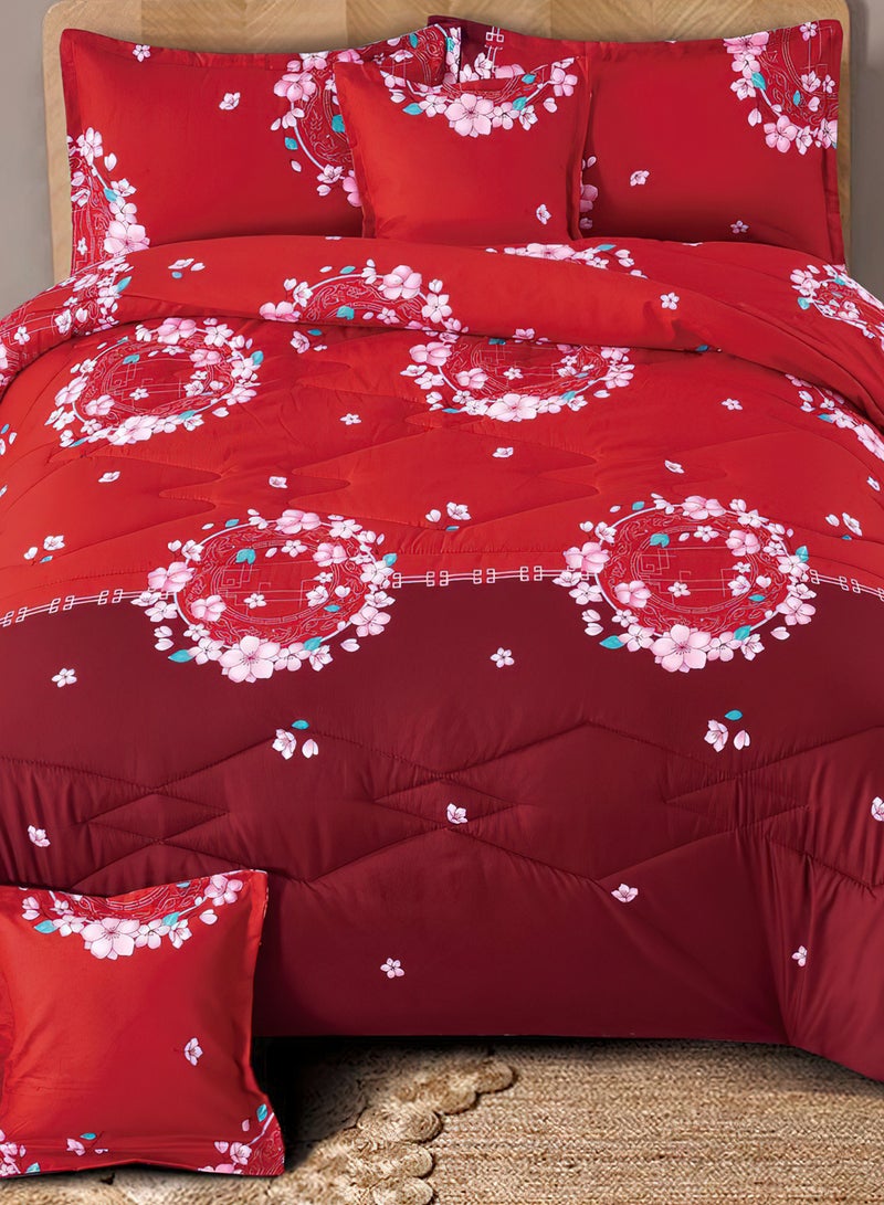 مينج لي مفرش سرير أنيق مقاس مفرد 4 قطع، يتضمن لحاف و ملاءة سرير وغطاء وسادة نوم و غطاء وسادة ديكور، لحاف خفيف الوزن ويستخدم على الاتجاهين، مناسب لجميع الفصول - Image 4