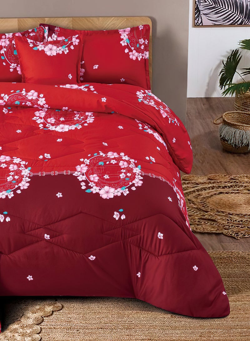 مينج لي مفرش سرير أنيق مقاس مفرد 4 قطع، يتضمن لحاف و ملاءة سرير وغطاء وسادة نوم و غطاء وسادة ديكور، لحاف خفيف الوزن ويستخدم على الاتجاهين، مناسب لجميع الفصول - Image 3