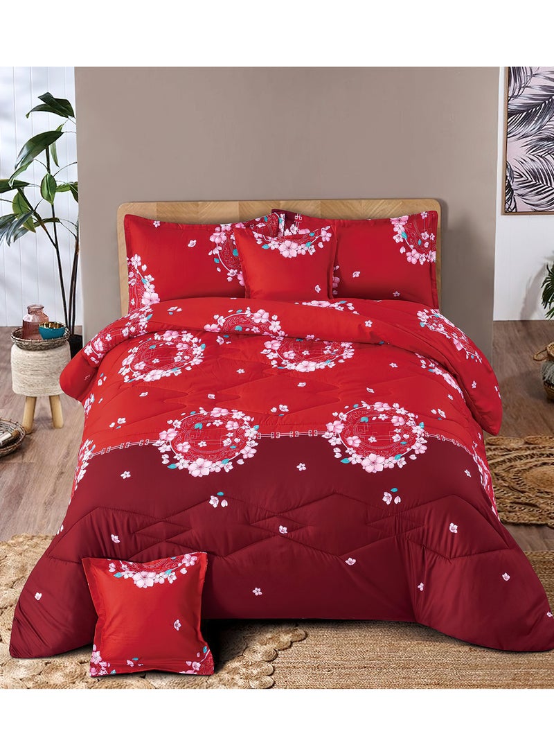 مينج لي مفرش سرير أنيق مقاس مفرد 4 قطع، يتضمن لحاف و ملاءة سرير وغطاء وسادة نوم و غطاء وسادة ديكور، لحاف خفيف الوزن ويستخدم على الاتجاهين، مناسب لجميع الفصول - Image 1