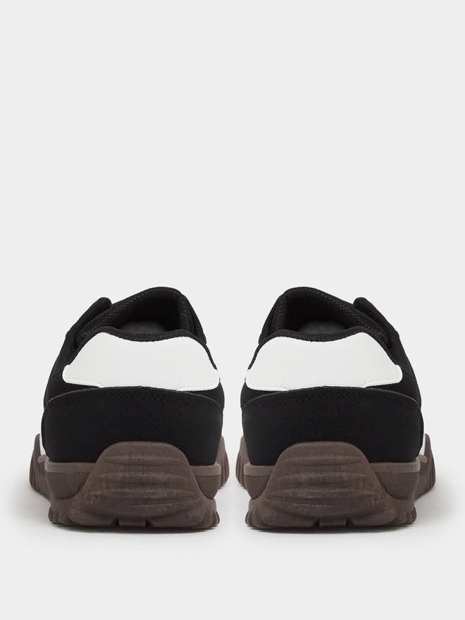 Styli Men Textured Panel Lace-Up Sneakers - Image 4