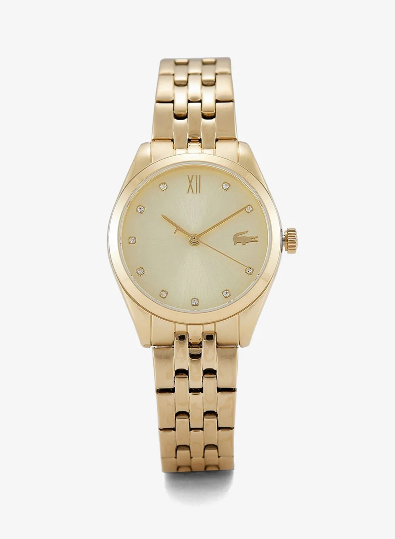 Lacoste Tuilerie Collection Analog Quartz Watch For Women With Gold-Tone Stainless Steel Bracelet - 2001303