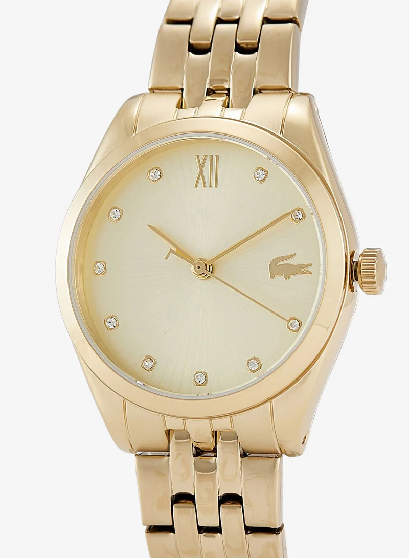 Lacoste Tuilerie Collection Analog Quartz Watch For Women With Gold-Tone Stainless Steel Bracelet - 2001303