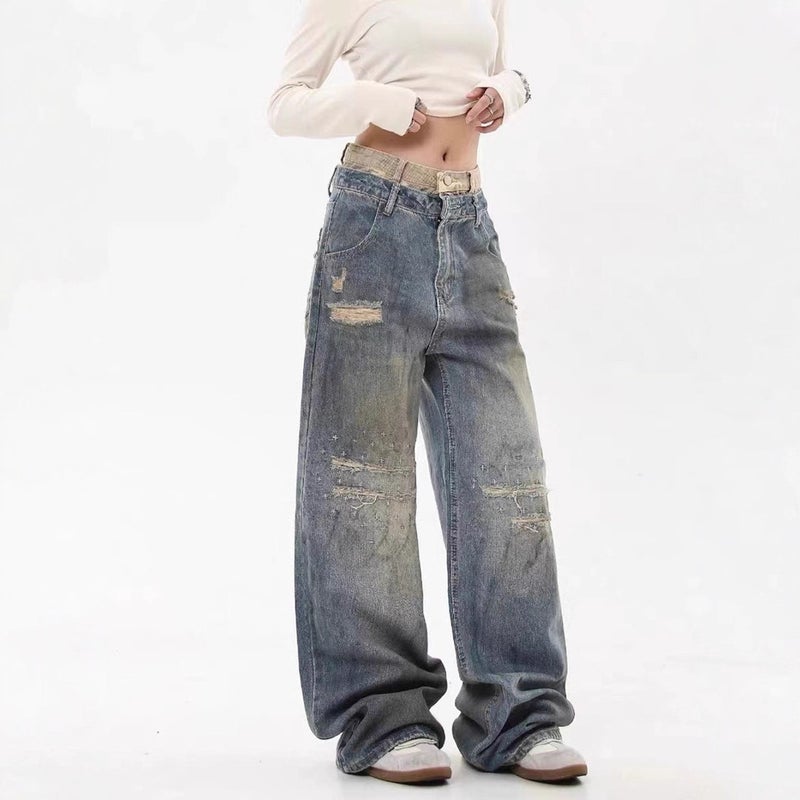 Unisex Casual Daily Denim Jeans - Image 2