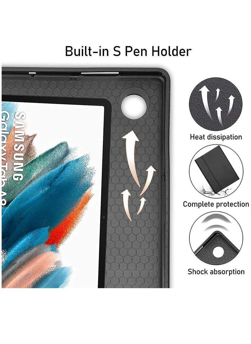 ELTRAZONE Keyboard Case Compatible with Samsung Galaxy Tab A8 10.5 Inch 2022 & Built-in S Pen Holder - Slim Smart Cover with Detachable Bluetooth Keyboard and Mouse - Image 4