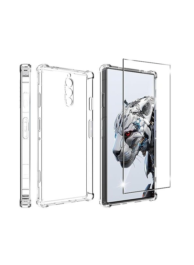 RedMagic 8S Pro Phone Case + RedMagic 8S Pro Tempered Glass Screen Protector 【1 Pack】 Soft TPU Phone Case 【Scratch Resistant】 【Slim】 【Shockproof】 - Image 1