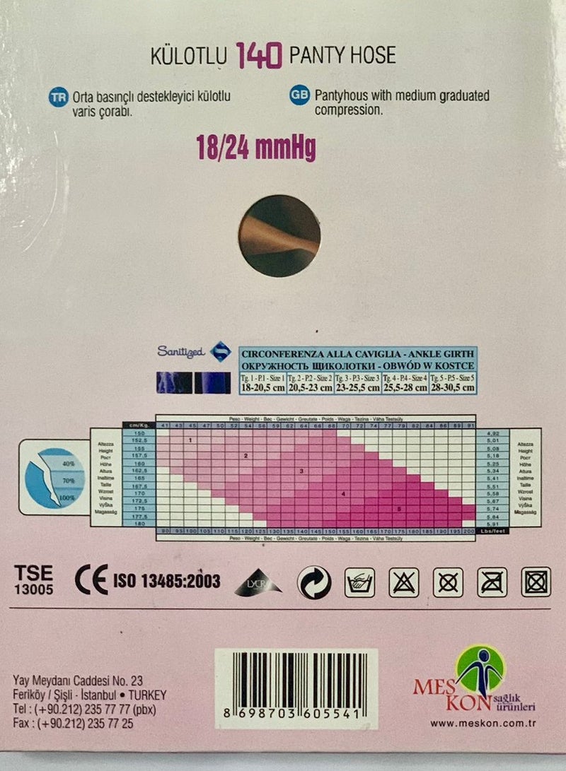 MES-KON Panty Hose 140DEN 18/24mmHg - Image 2