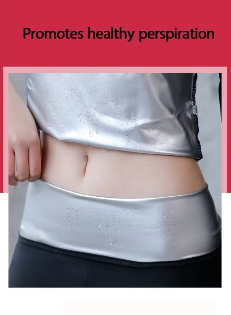 YS Sauna Suit Set for Women, Long Sleeve + Pants, Burn More, Sweat More, Sweat Enhancing Workout Outfit for Weight Loss - Image 5