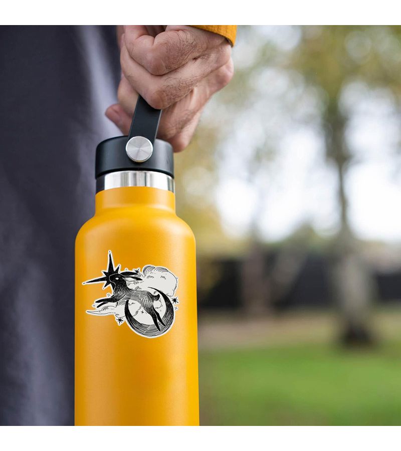 Dark Hare Vinyl Sticker 1pc Fantasy Bunny Laptop Water Bottle Decal - Image 4