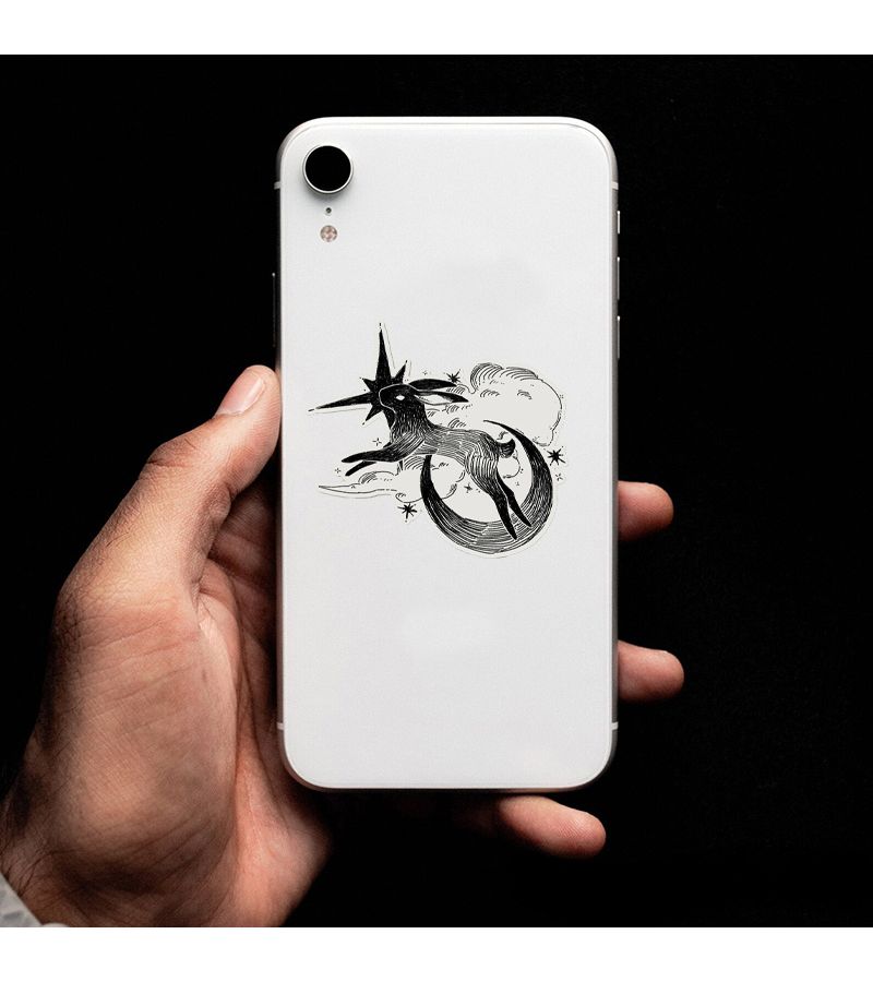 Dark Hare Vinyl Sticker 1pc Fantasy Bunny Laptop Water Bottle Decal - Image 3
