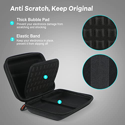 GLCON Shockproof Hard Shell Carrying Case for GPS, External Hard Drive, Power Bank, Charger, Cable, Heart Monitor, Cell Phone, Electronic Accessories - Larger Capacity Storage Pouch Travel Bag - Image 4