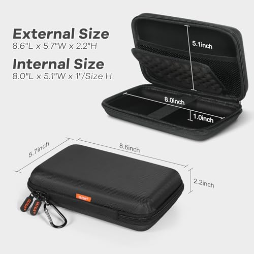 GLCON Shockproof Hard Shell Carrying Case for GPS, External Hard Drive, Power Bank, Charger, Cable, Heart Monitor, Cell Phone, Electronic Accessories - Larger Capacity Storage Pouch Travel Bag - Image 2