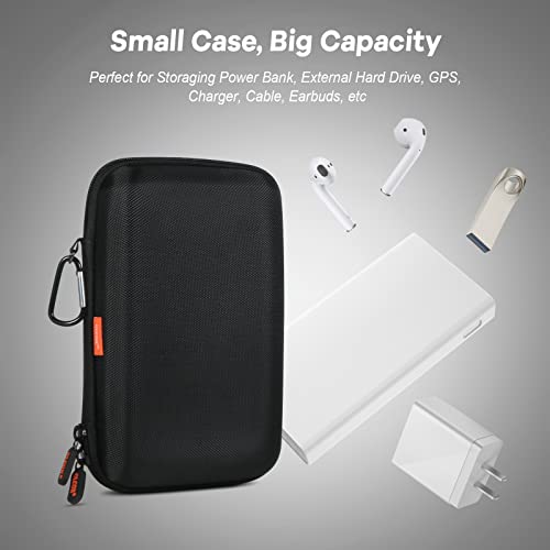 GLCON Shockproof Hard Shell Carrying Case for GPS, External Hard Drive, Power Bank, Charger, Cable, Heart Monitor, Cell Phone, Electronic Accessories - Larger Capacity Storage Pouch Travel Bag - Image 3