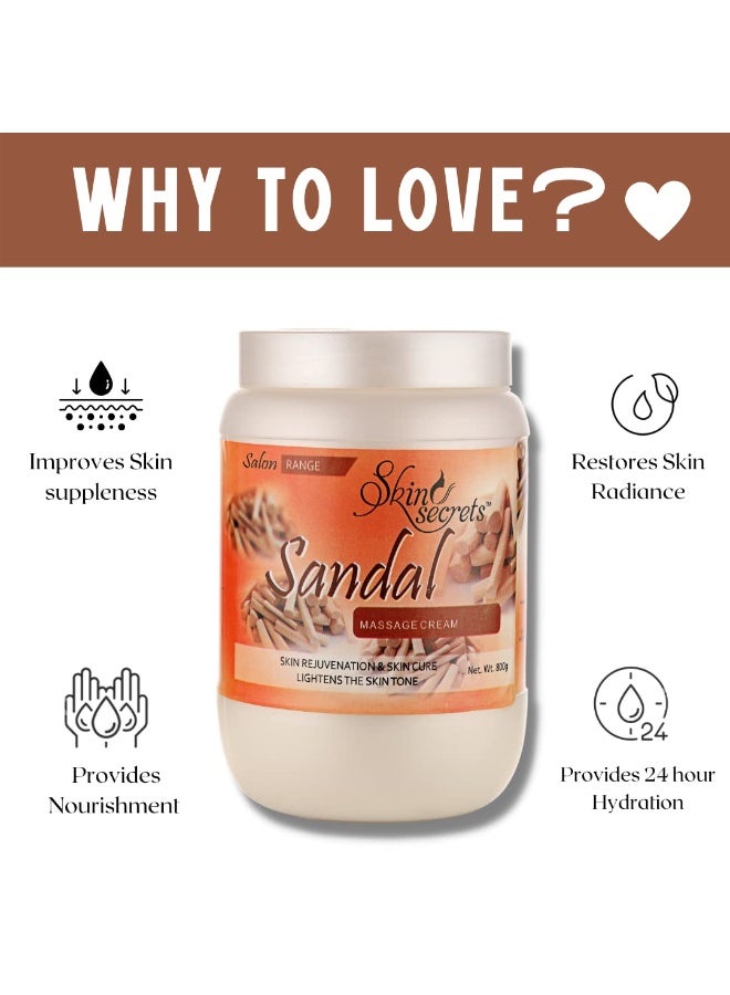 Skin Secrets Sandal Massage Cream - 800gm - Image 3