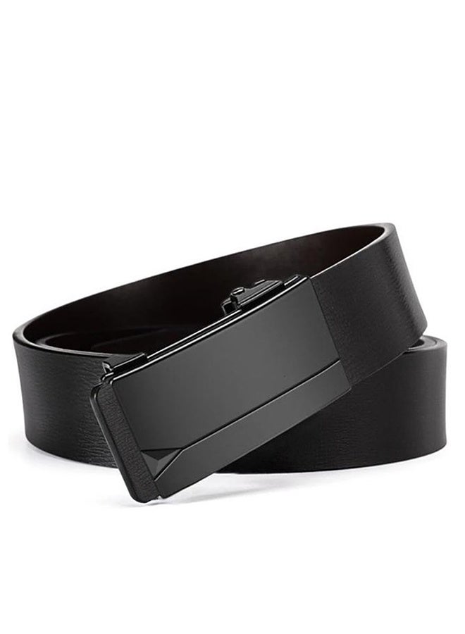 Men's Leather Belt, Business Belt Automatic Buckle Luxury Design Waistband Waist Strap For Man - Image 2