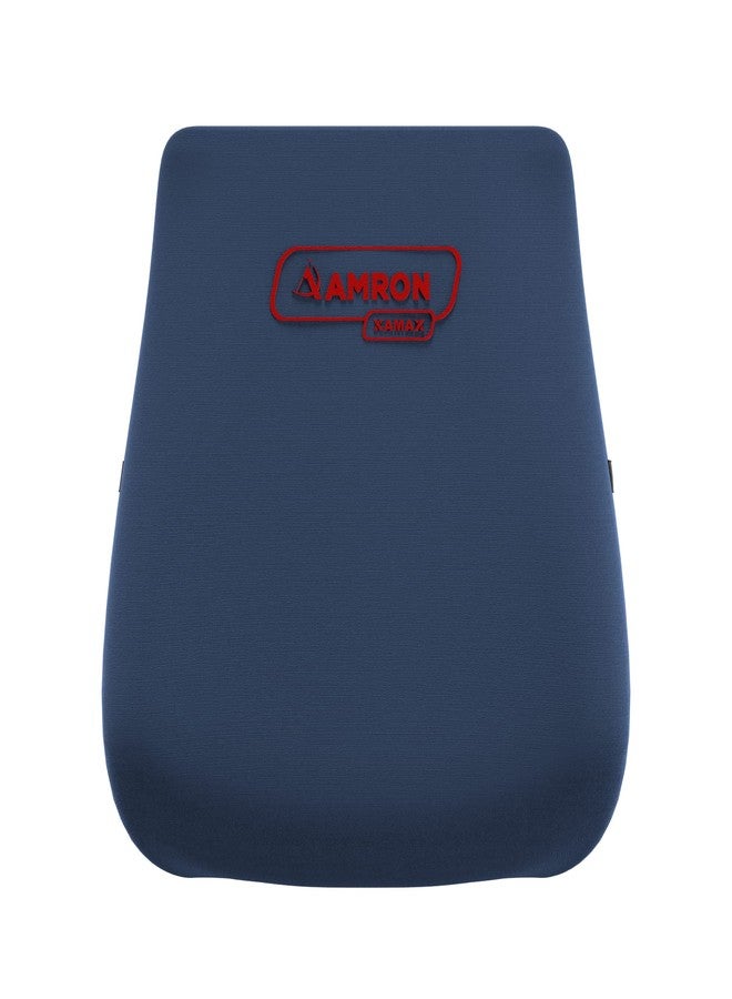 XAMAX Amron Backrest Pro F Lumbar Support Pillow Back Cushion Orthopedic for Car Seat | Office Chair | Full Back Support | Blue, Foam - Image 5