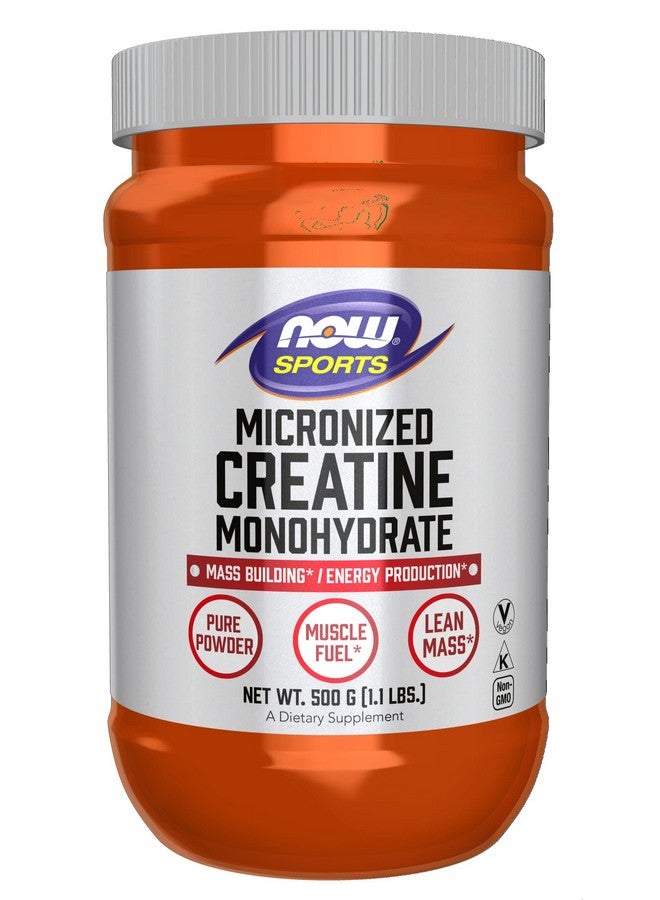 now Sports Nutrition Micronized Creatine Powder 500 G Mass Building*/Energy Production* 1.1Pound - Image 1