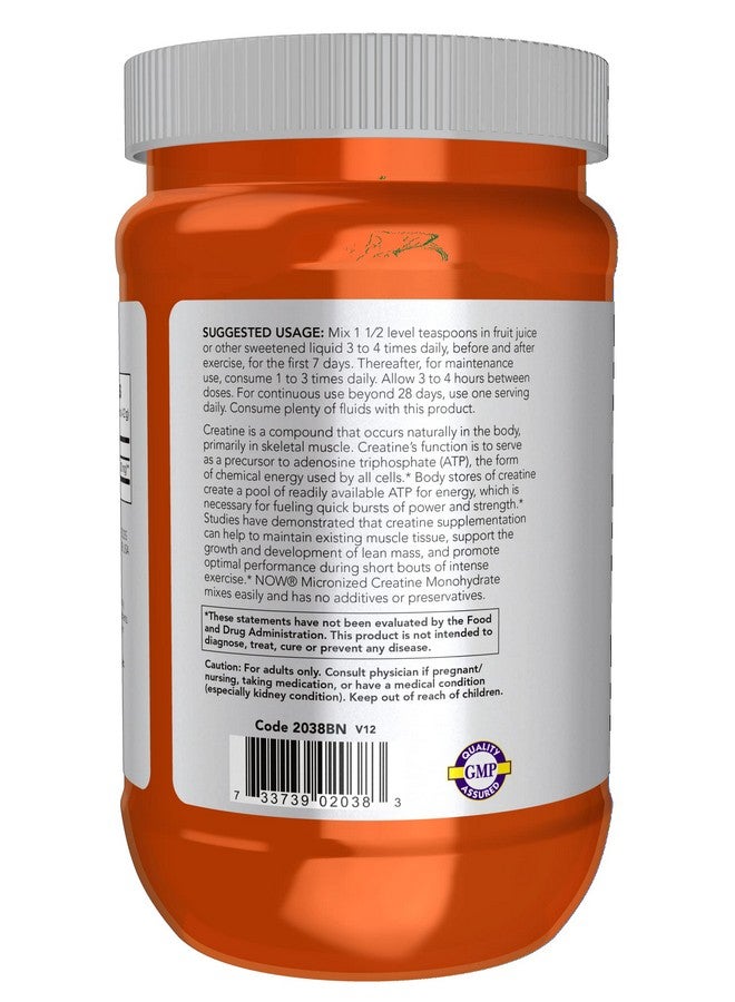 now Sports Nutrition Micronized Creatine Powder 500 G Mass Building*/Energy Production* 1.1Pound - Image 4