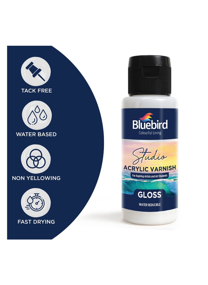Bluebird  Premium Acrylic Varnish Gloss - Protect and Enhance Your Artwork 100 ml  - Image 2