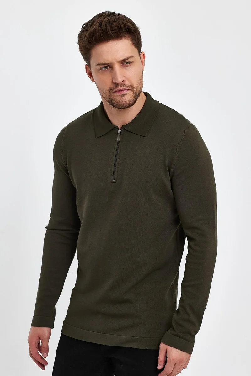 Alexander Gardi Zippered Polo Neck Sweater (E23-6702)
