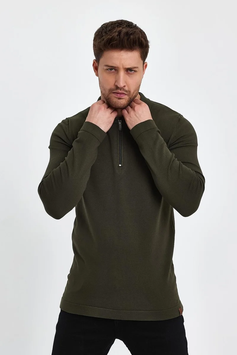 Alexander Gardi Zippered Polo Neck Sweater (E23-6702)