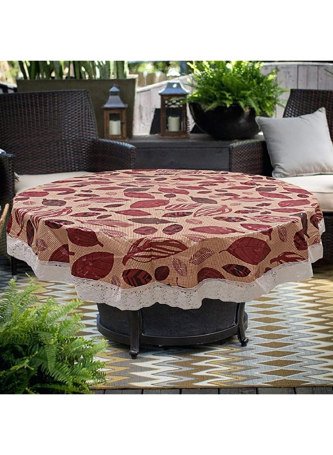 Kuber Industries Pvc 6 Seater Round Table Cover 72 Inch - Image 1