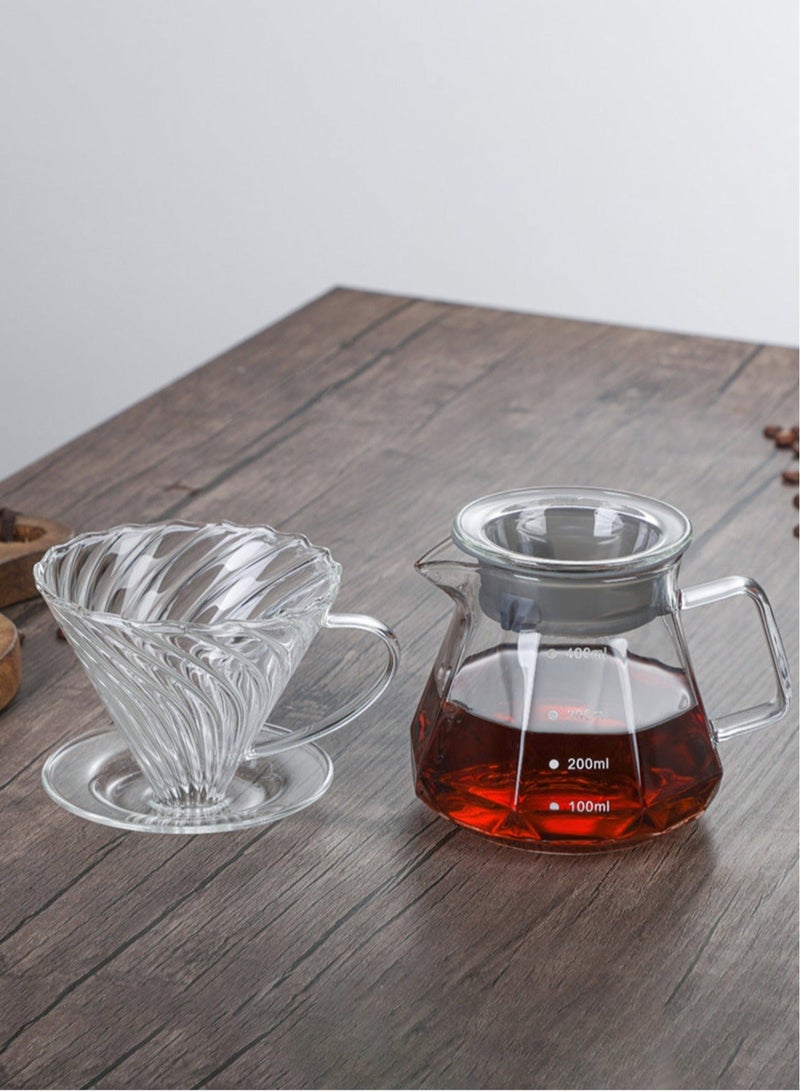 بريتيل ماكينة صنع القهوة بالتنقيط صب أكثر من مجموعة 600 مل لـ 4 أكواب منقط القهوة مع إبريق زجاجي لتقديم القهوة لبار القهوة في المنزل والمكتب - Image 5