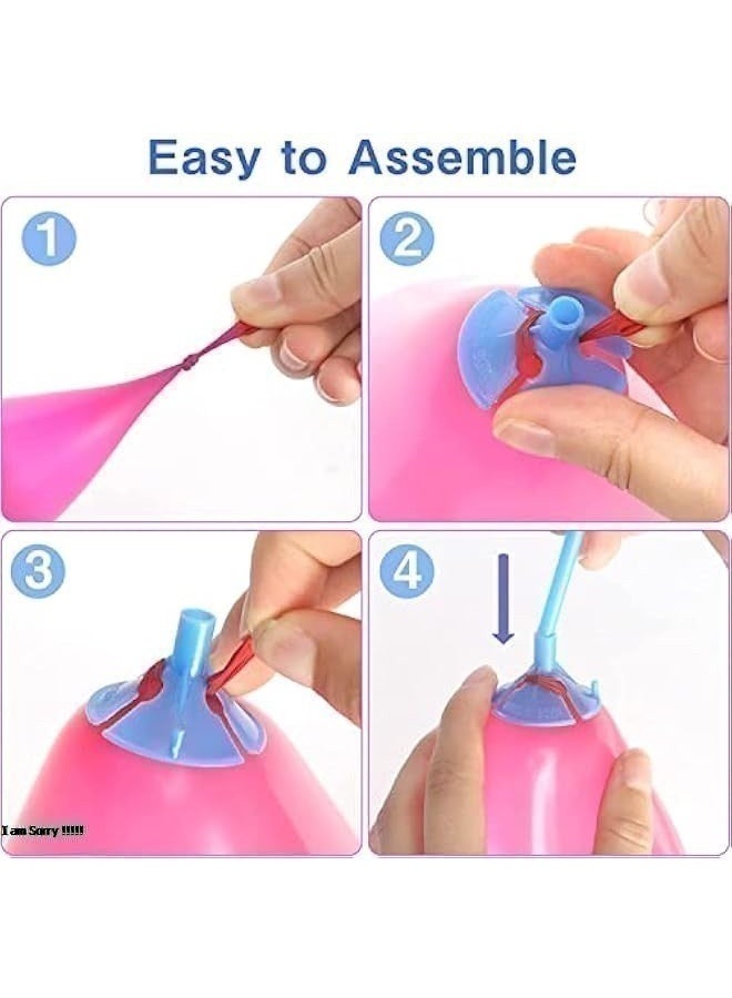 جرين تايجر عبوة من 50 عصا بالونات ملونة مع أكواب - حوامل بلاستيكية متعددة الألوان لتزيين الحفلات - Image 3